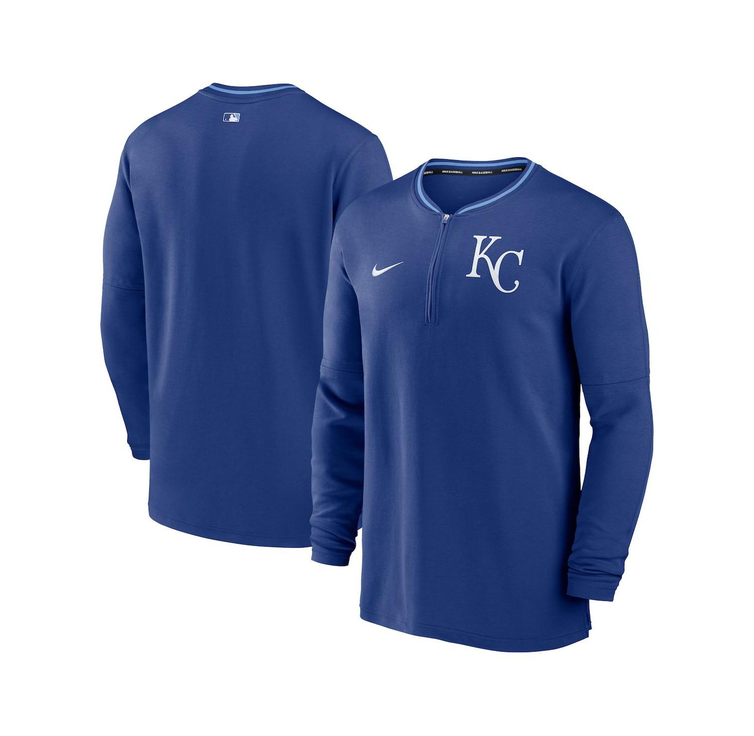 Men's Royal Kansas City Royals Authentic Collection Performance Half-Zip Top