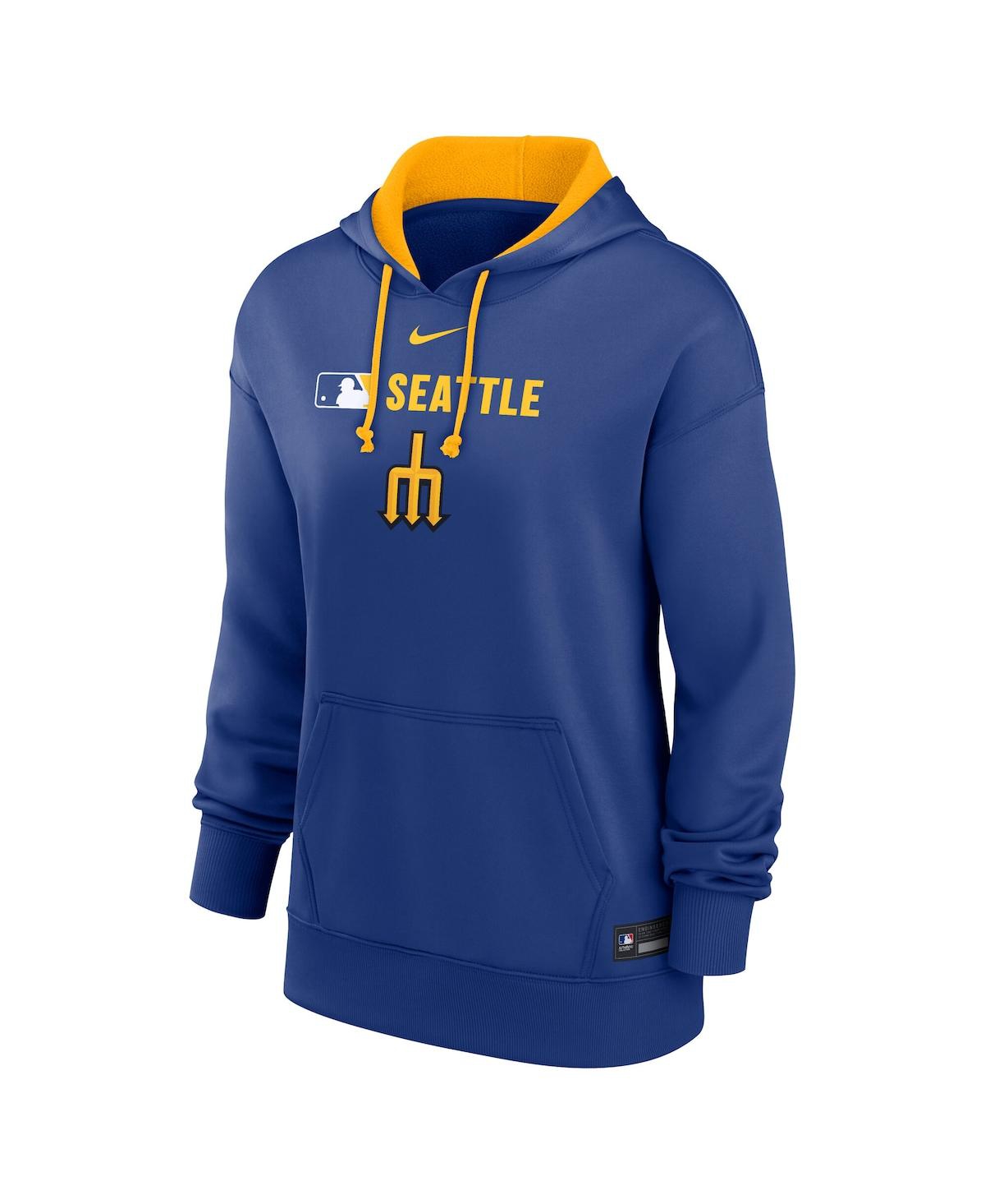 Nike Navy Seattle Mariners Authentic Collection City Connect Performance Pullover Hoodie In Blue