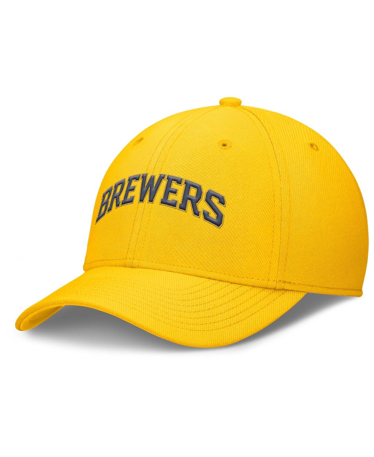 Nike Men's Gold Milwaukee Brewers Rise Performance Flex Hat - Gold