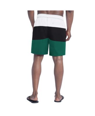 Men's Green/Black New York Jets Sunrise Volley Swim Shorts