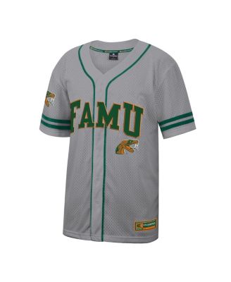 Men's Gray Florida A & M Rattlers Free Spirited Baseball Jersey
