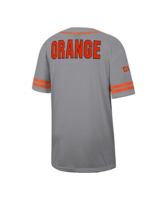 Men's Gray Syracuse Orange Free Spirited Baseball Jersey