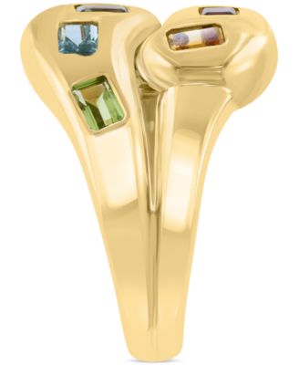 EFFY&reg; Multi-Gemstone Statement Ring (1-1/2 ct. t.w.) in 14k Yellow Gold-Plated Sterling Silver