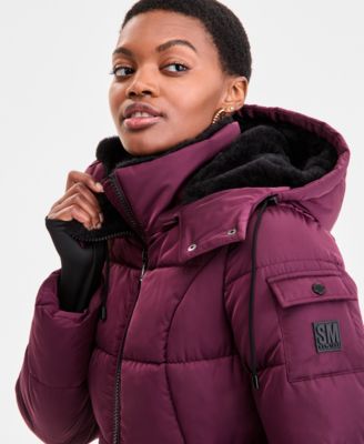 Women's Faux-Fur-Trim Hooded Puffer Coat