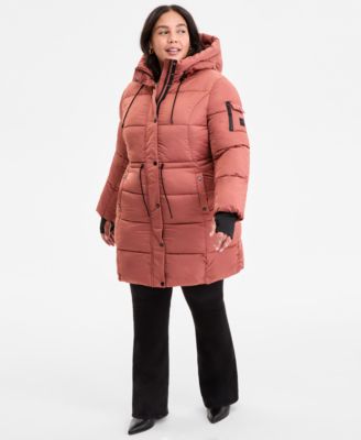 Plus Size Hooded Anorak Puffer Coat