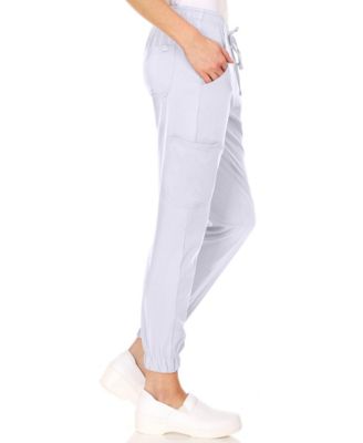 Plus Size Leah 5-Pocket Stretch Cargo Jogger Scrub Pants Yellow 3X Large