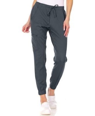 Plus Size Leah 5-Pocket Stretch Cargo Jogger Scrub Pants Yellow 3X Large