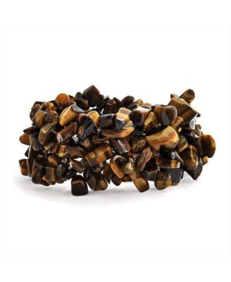 Big Chunky Multi Colors Crystal Chips Cluster Statement Wide Bracelet