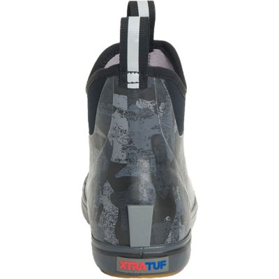 Women's 6 in Black Camo Ankle Deck Boot