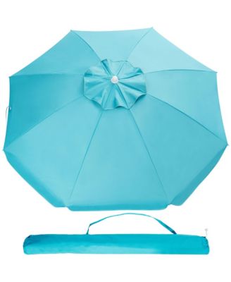 6.5Ft Beach Umbrella w/ Tilt Mechanism Sand Anchor Carrying Bag
