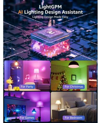 AI Smart LED Light Bulbs with App Control, Music Sync, WiFi & Bluetooth – Light Bulbs
