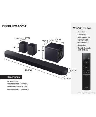 11.1.4 Channel Q-Series Soundbar with Subwoofer and Rear Speakers