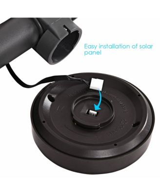 10Ft Patio Solar LED Outdoor Offset Hanging Umbrella with 24 LED Lights