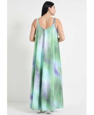 Women's June + Vie Sequin Swing Maxi Dress