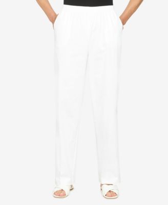 Petite Mid-Rise Casual Pants