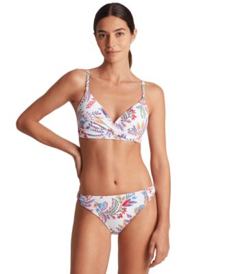 Ralph Lauren Womens Printed Twist Front Underwire Bikini Top Twist Side Hipster Bikini Bottoms