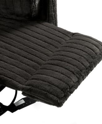 41" Jorvien Modern Chenille Power Swivel Glider Recliner with Pillows