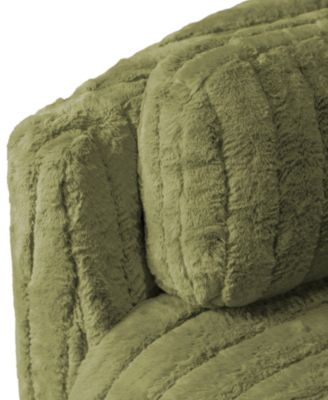 41" Jorvien Modern Chenille Power Swivel Glider Recliner with Pillows