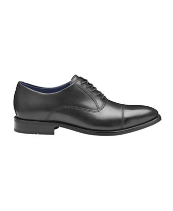 black friday mens dress shoes HEEZ Black, Split Leather Oxford Shoes for Men Comfortable, Square Toe Casual Business Shoes Lace Up Men's Dress Shoes Black Friday