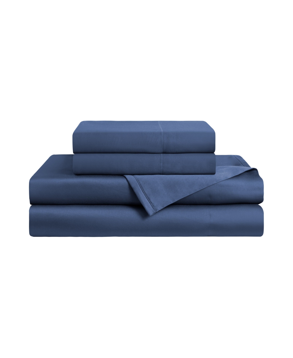 Lucky Brand Serene Slumber 300-thread Count Cotton 4-pc. Sheet Set, Full In Denim Navy