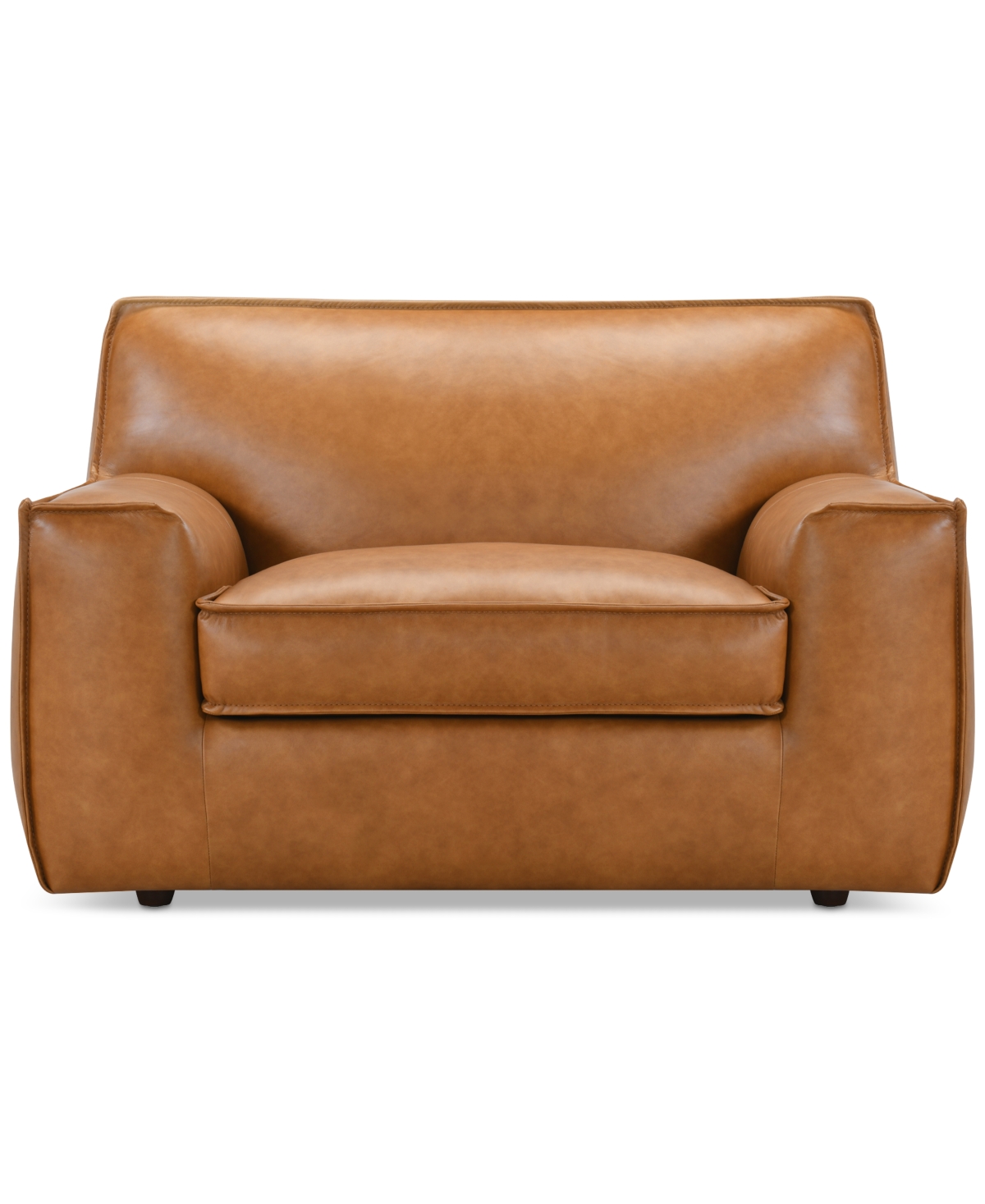 Macy's Glympton 53" Leather Arm Chair, Exclusively At