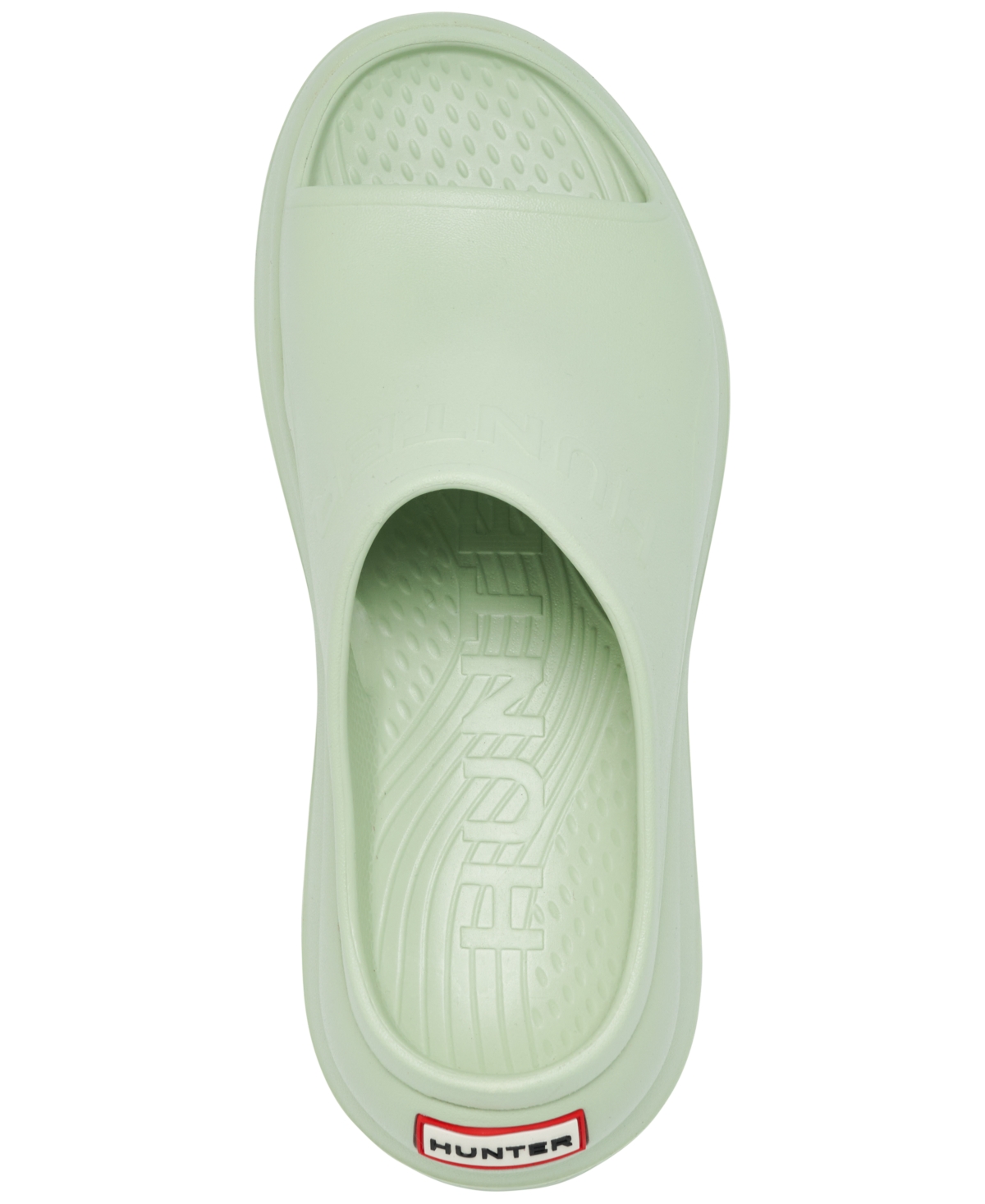 Shop Hunter Women's Haddie Slip-on Open Toe Wedge Sandals From Finish Line In Medium Green