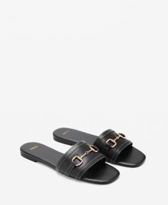 Women's Buckle Leather Sandals