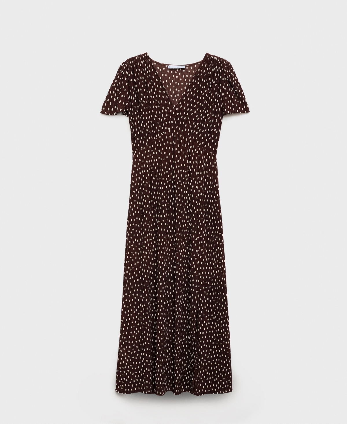 Shop Mango Women's Midi Floral Dress In Brown