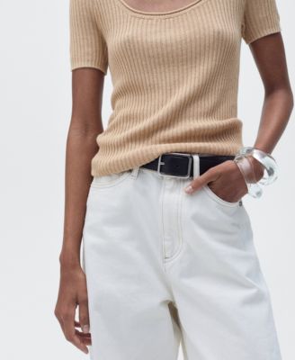 Women's Linen-Blend Knitted Sweater