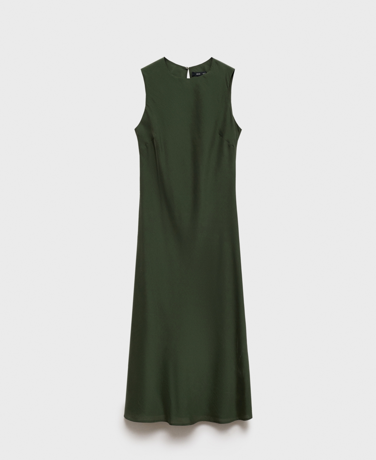 Mango Sleeveless Midi Dress In Green