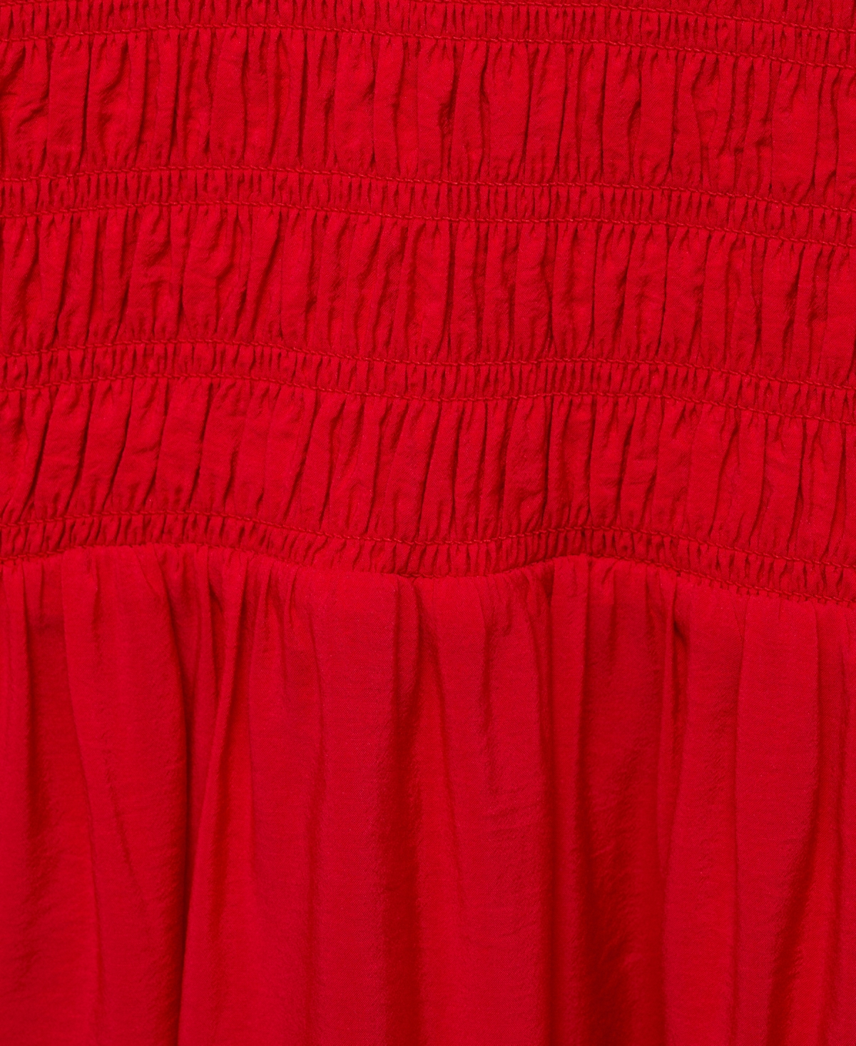 Shop Mango Women's Gathered Body Flared Dress In Red
