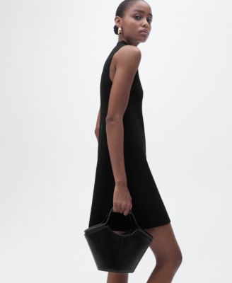 Women's Perkins-Neck Knitted Dress