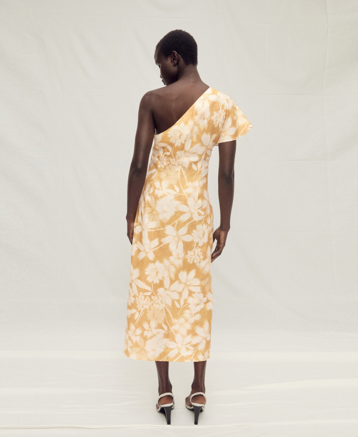 Mango Women's Linen Floral-Print Dress