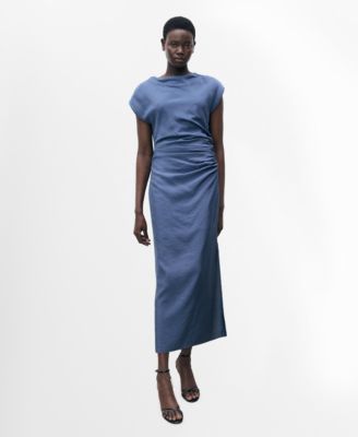 MANGO - Women's Draped Straight Dress