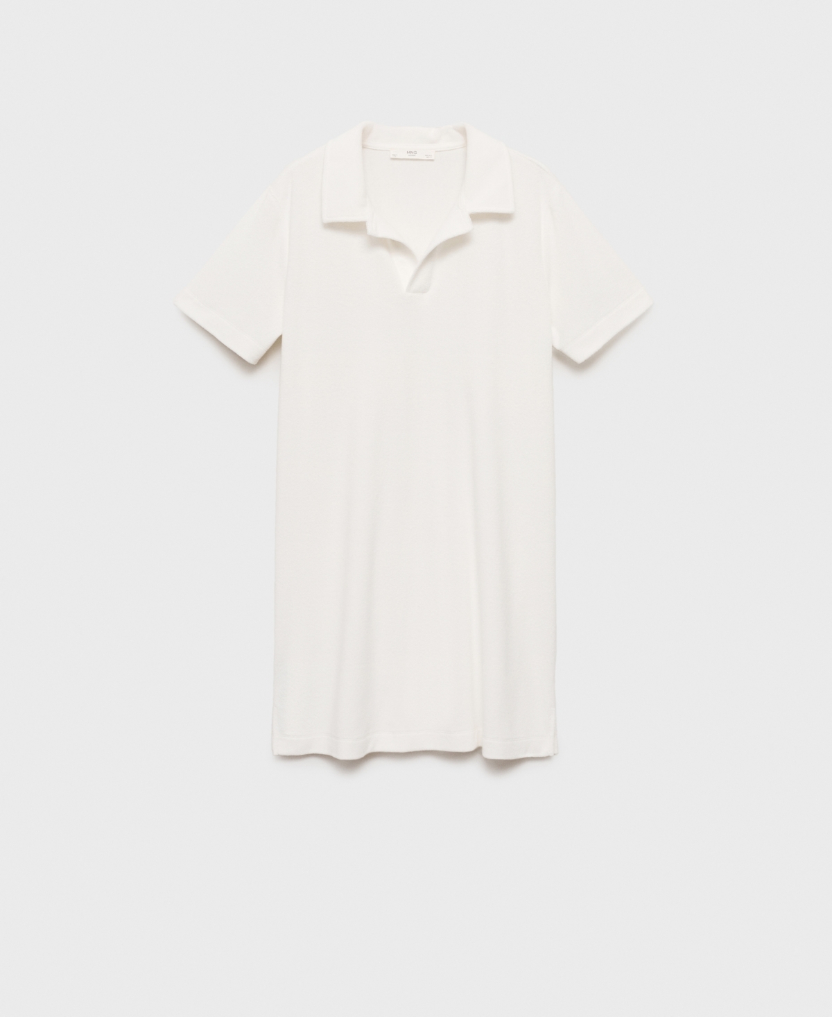 Mango Terry Cloth Polo Nightgown In Neutral
