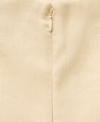 Women's Puffed Hem Linen Dress