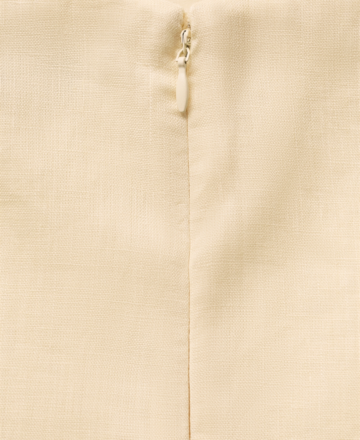 Shop Mango Women's Puffed Hem Linen Dress In Pastel Yellow