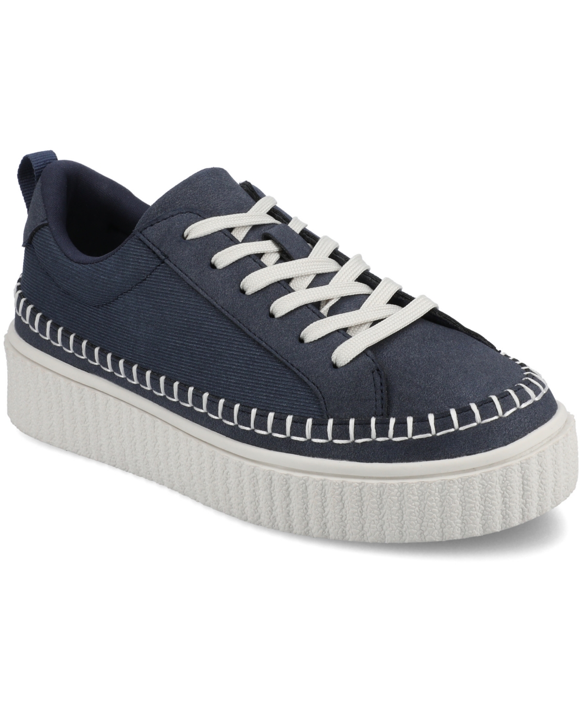 Journee Collection Women's Pazey Platform Lace-up Casual Sneakers In Blue