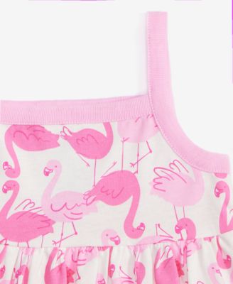 Baby Girls Flamingo-Print Dress, Exclusively at Macy's