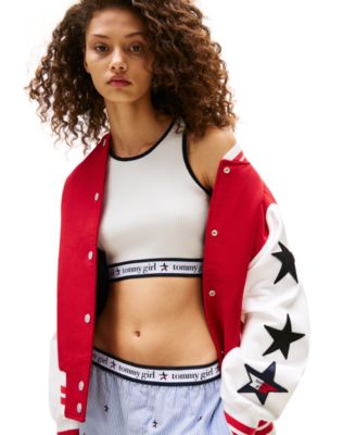 Tommy Girl Women's Cropped Knitted Tank Top