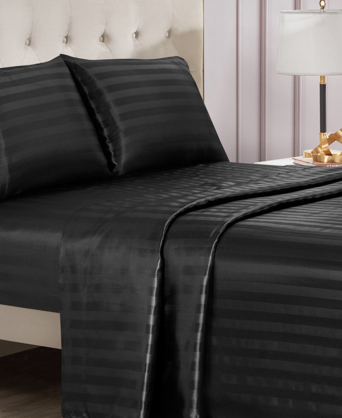 Juicy Couture Satin Damask 4-Pc. Sheet Set