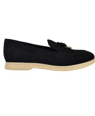 Women's Aryana Interlaced Suede Slip-On Boat Loafers