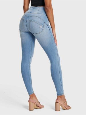 Women's Distressed High-Rise Sculpting Skinny Jeans
