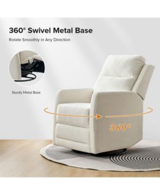 Coral Modern Ergonomic Swivel Rocker Manual Recliner