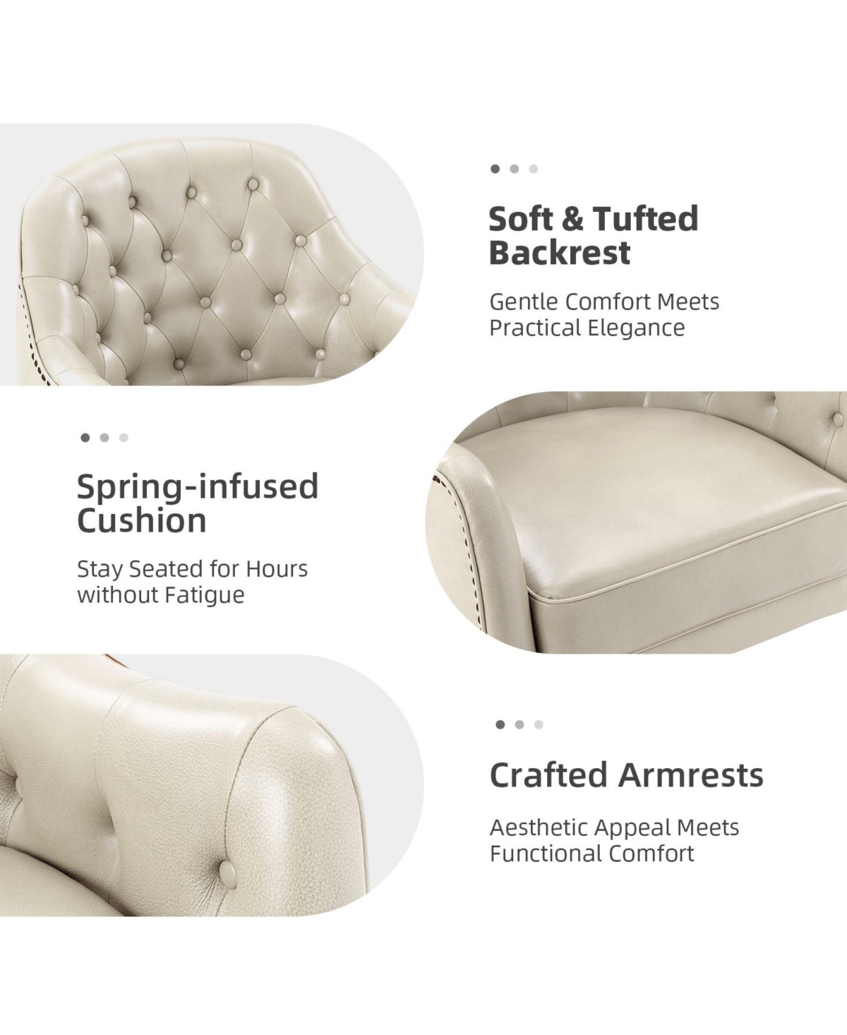 Casio 28.5" Wide Genuine Leather Barrel chair