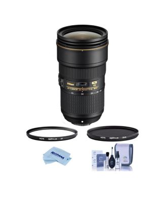 24-70mm f/2.8E ED-IF AF-S VR NIKKOR Lens, Bundle with Hoya 82mm UV+CPL Filter Kit, Cleaning Kit, Cleaning Cloth