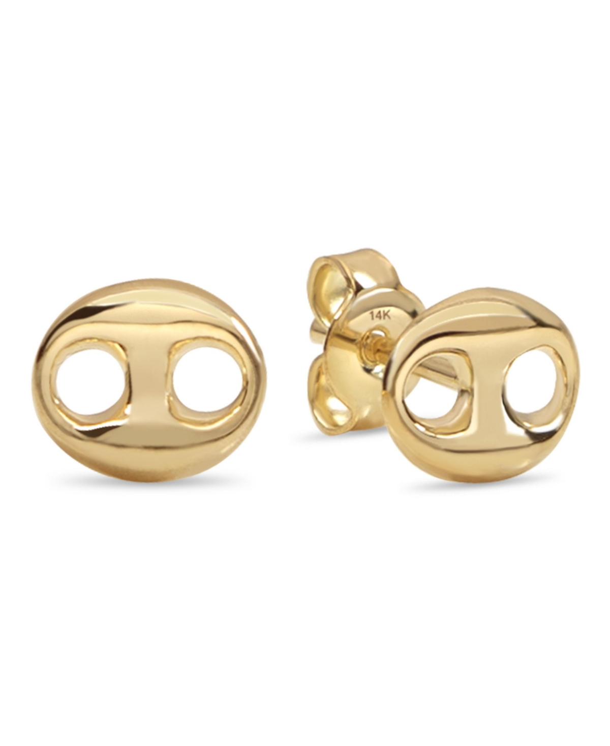 Mariner Stud Earrings in 14K Gold, approx. 1.5 grams. - Gold