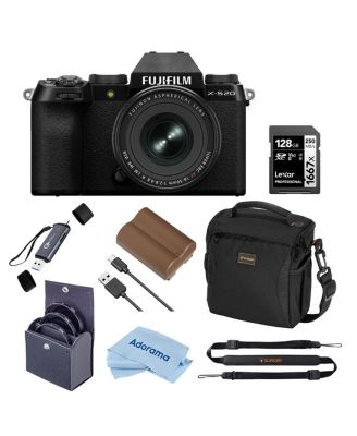 X-S20 Mirrorless Camera with XF 16-50mm f/2.8-4.8 R LM WR Lens, Black, Bundle with 128GB Memory Card and Li-Ion Battery, 58mm Filter Kit and