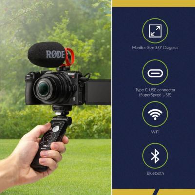 Z 30 Mirrorless Camera Creator's Kit, Bundle with 64GB Memory Card, Shoulder Bag, EN-EL25 Battery, Screen Protector, 46mm Filter Kit, Cleaning