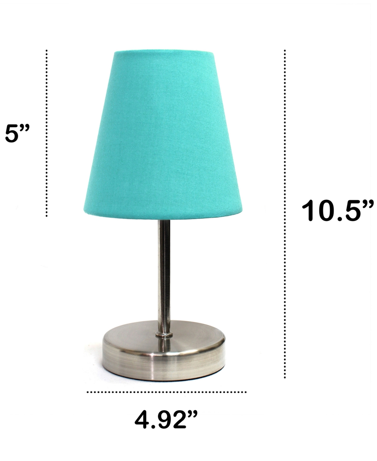 Creekwood Home 10.5" Metal Iconic Duo Mini Sand Nickel Table Lamp Set